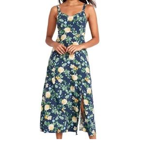 Navy Floral Maxi Slip Dress Old Navy